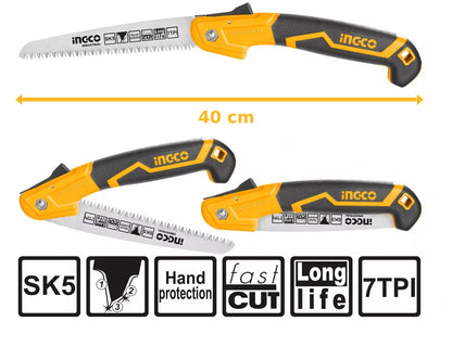 INGCO® Sierra de Acero SK5 reforzado con Carbono + REGALO